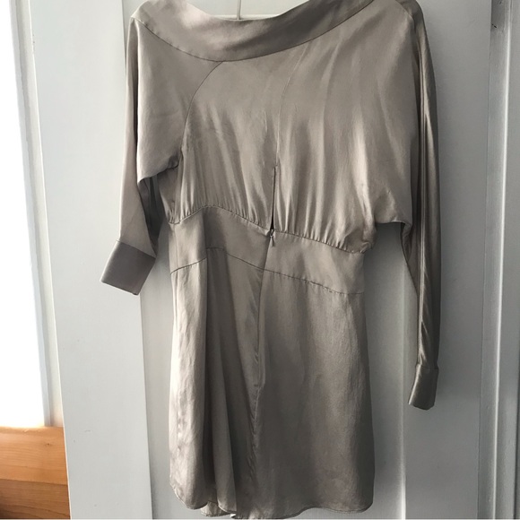 Michelle Mason Off Shoulder Mini Dress - Platinum - Picture 6 of 7